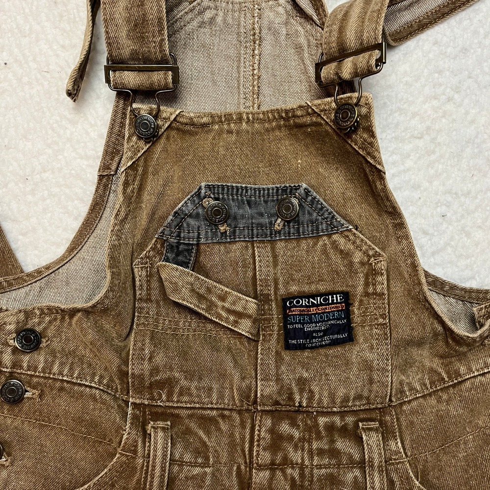Corniche Overalls Unisex Medium Brown Super Modern Jean No 1 Vintage 90s Denim
